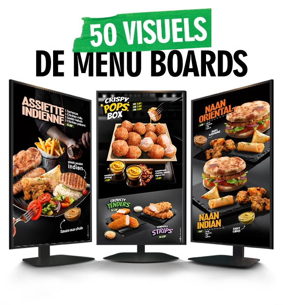 Exemple d'affichage en restaurant – visuel 3