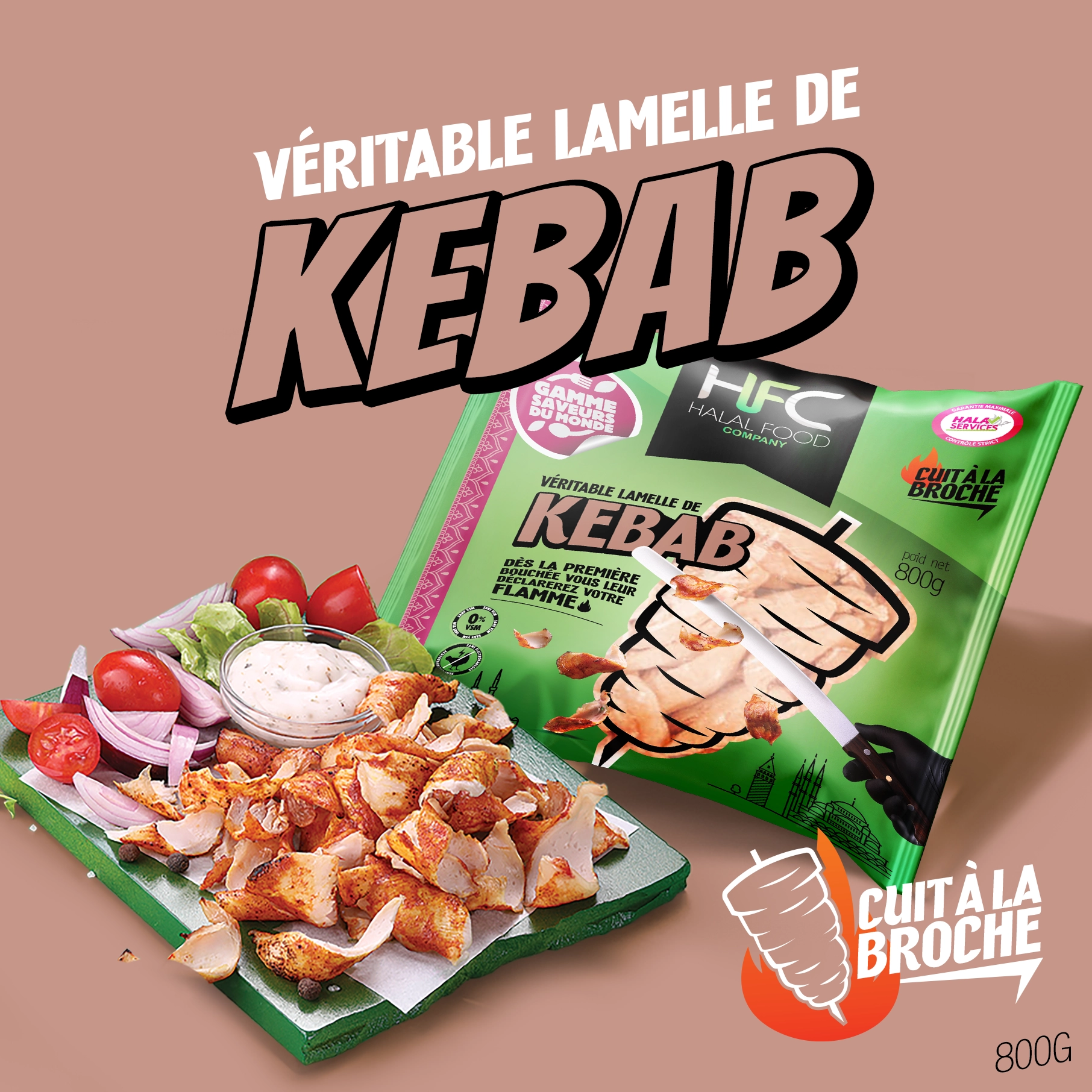 Kebab de poulet HFC